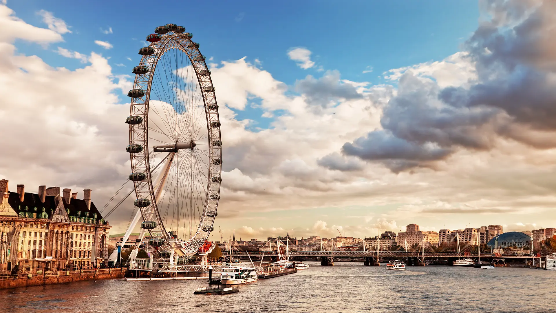 London Eye às margens do Tâmisa